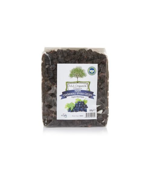 Organik Çekirdekli Siyah Üzüm Glütensiz 500g  Nevşehir