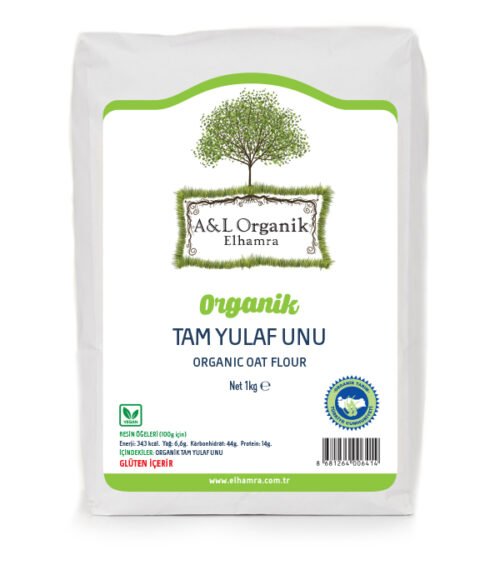 ORGANIC OAT FLOUR. WHOLE GRAIN. 1KG. ANKARA CITY