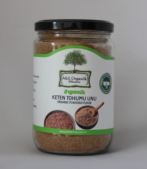 Organik Sertifikalı Keten  Tohumu Unu Glütensiz Vegan 50g Kapadokya Nevşehir Cam Kavanoz