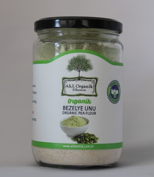 Organik Bezelye  Unu Çiğ Glütensiz Vegan 170g Türkiye Cam Kavanoz