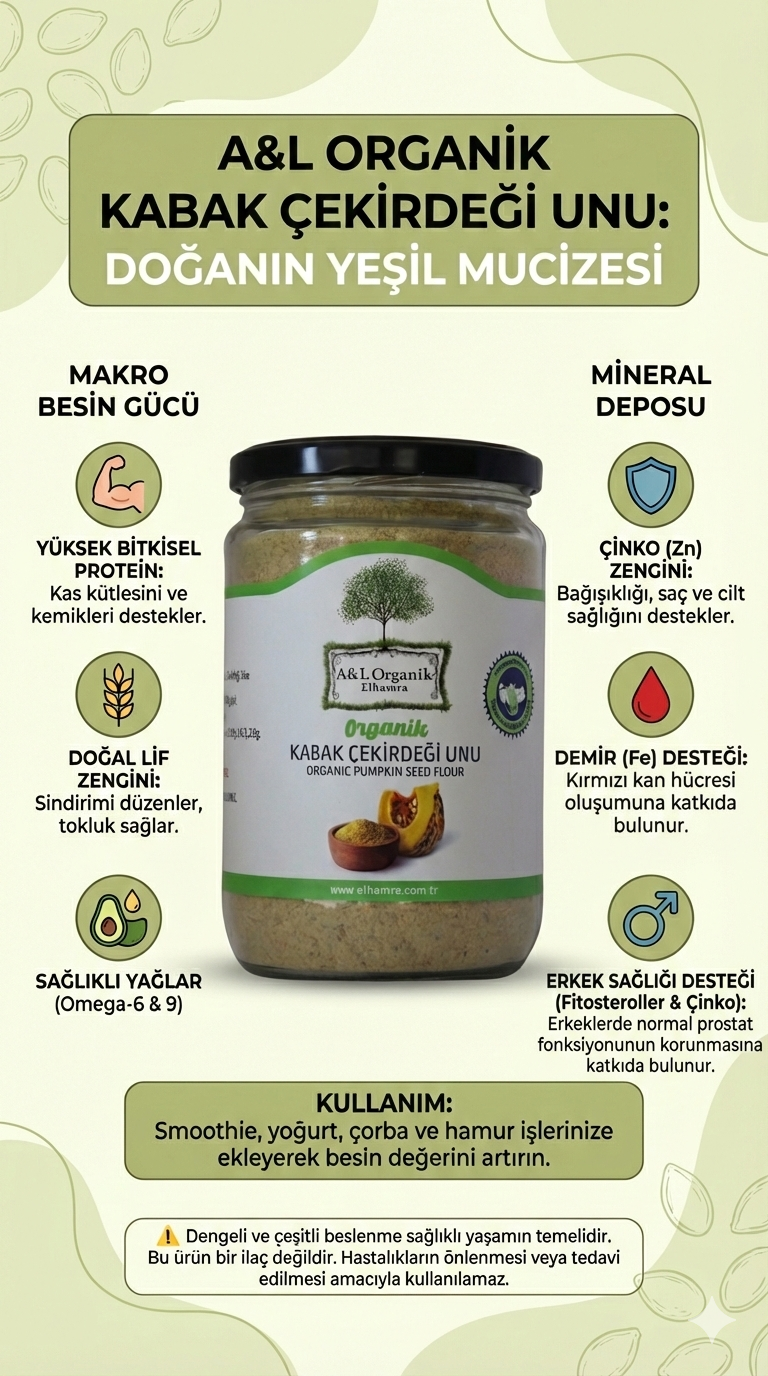 Organik Sertifikalı Çiğ Kabak Çekirdeği Unu Glütensiz Vegan 90g Kapadokya Nevşehir Cam Kavanoz - Görsel 2